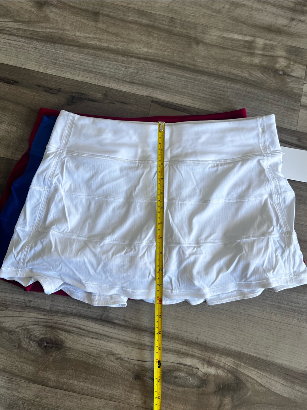 Lululemon Pace Rival Skirt Size 8 Bundle Dark Red White & Jet Stream Blue - Picture 10 of 10